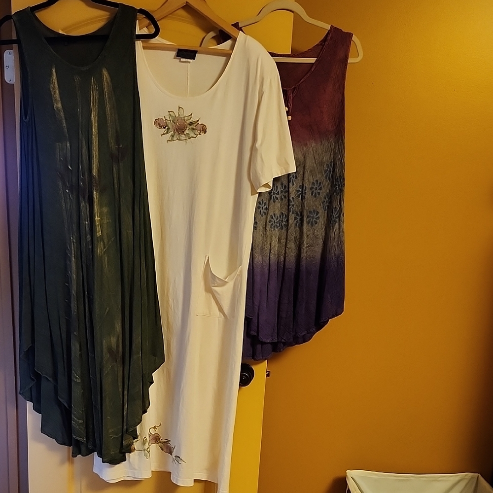 Elegant Women's Sun Dresses Collection - Green, White, and Purple
